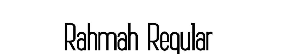 Rahmah Regular Yazı tipi ücretsiz indir